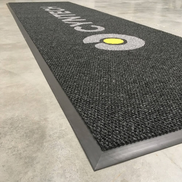 3'x10' lobby mat made with Chinook matting