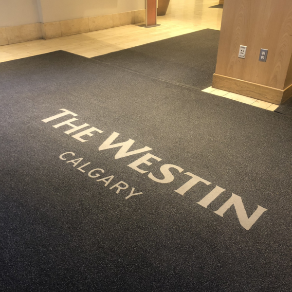 Entrance logo mat at The Westin.