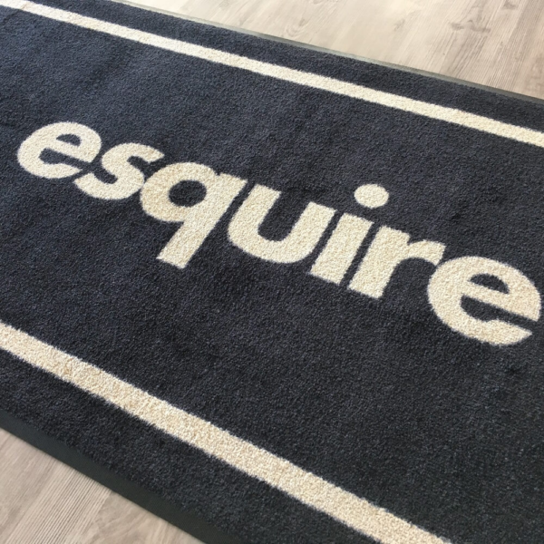 Printed logo mat