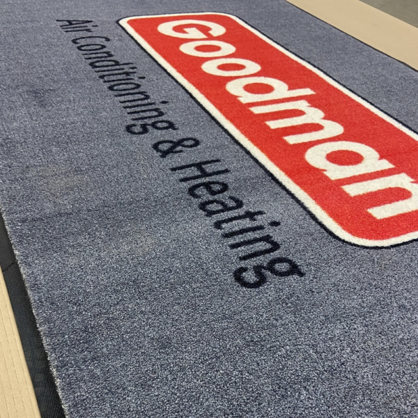 Printed logo mat