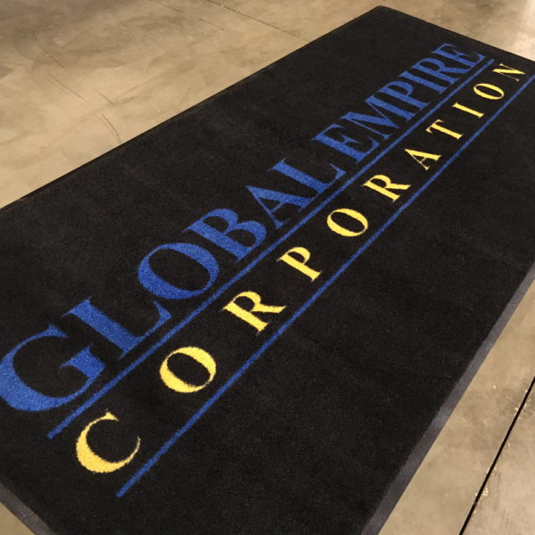 Printed logo mat