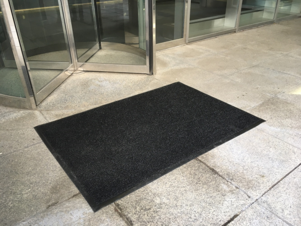 Biome HD application in front of a revolving door